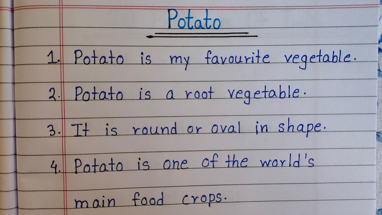 potato essay for class 2