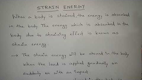 Strain Energy, Resilience, Proof and Modulus of Resilience