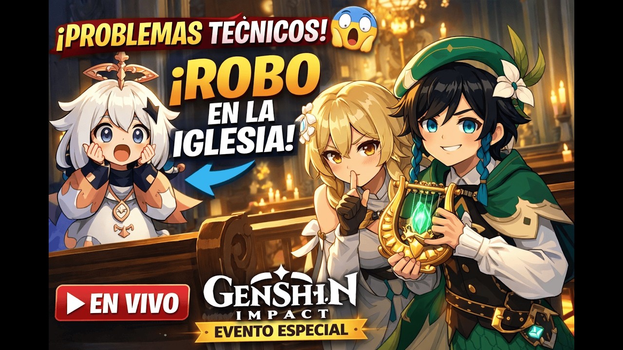 ¡PROBLEMAS TÉCNICOS ? Recreando el ROBO de la Lira en Mondstadt | Genshin Impact en ViVo 20260301