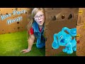 Assistant Explores the Giant Blue Clues Box Fort with Paw Patrol