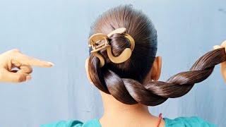 Oily Hair? Try This Easy Claw Clip Style! 😱 चिपचिपे बालों में बनाएं सुंदर जुड़ा!