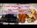 Cómo limpiar la estufa / y qué productos usó / enchiladas con plátano 👌