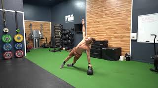 Offset Parallette Push up to Plank Rotation