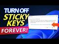 How to Turn Off Sticky Keys