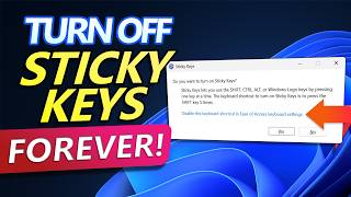 How to Turn Off Sticky Keys