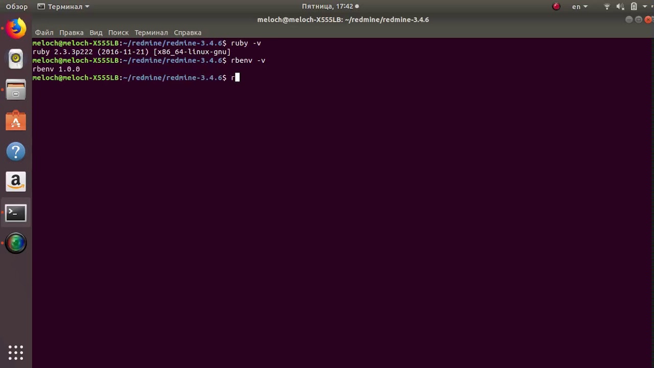 task_0 (ruby, rbenv, redmine)
