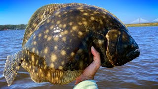 BEAST FLOUNDER!! Doormat?? Kayak Fishing Jacksonville, FL