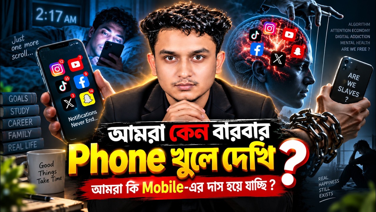 স্মার্টফোন আমাদের কতটা নিয়ন্ত্রণ করছে ? The Hidden Trap - YouTube