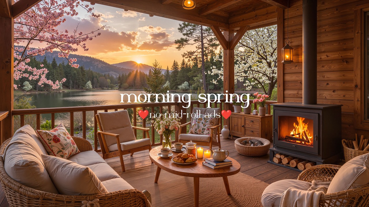 🌼 Cozy Spring Jazz (NO MID-ROLL ADS) – Peaceful Piano Ambience for Relaxation & Focus