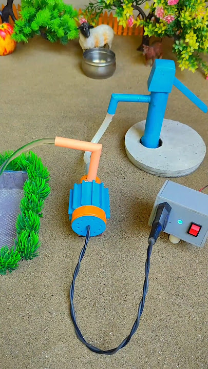 Mini hand pump project water with supply motor cows farm #waterpump #shorts #170