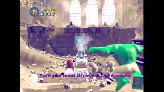 Use hulk to throw the piece of junk on left at one sand hands, then
iron man's explosives get rid turnstiles right, revealing...