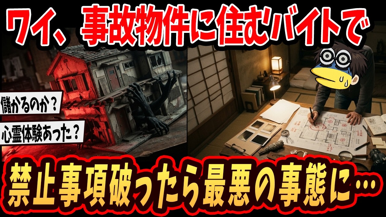 【2ch面白いスレ】ワイ、事故物件に住むバイトで禁止事項を犯し大変なことになったんやが…【ゆっくり解説】#2ch #2ch面白いスレ