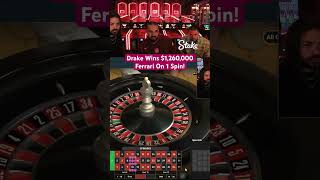 Drake Wins $1,260,000 Ferrari On 1 Spin! #drake #roulette #casino #maxwin #highroller #hugewin