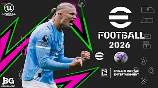 eFootball PES 2026 PPSSPP Android Offline Full Update UCL & League Kits 25/26 Season 4K Graphics
