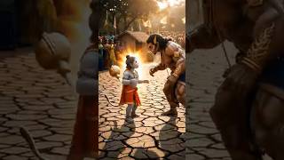 Bal Hanuman aur Rakshas ka Muqabla 🚩 #shorts #hanuman  #ai #viral #skmusicstudio