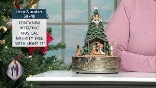 FONTANINI ROTATING MUSICAL NATIVITY TREE WITH LIGHT_59740
