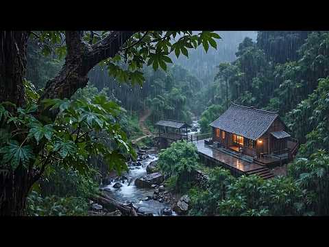 Deep Sleep In 3 Minutes With Torrential Rainstorm & Gentle Thunder | 11 Hours For Heal Insomnia