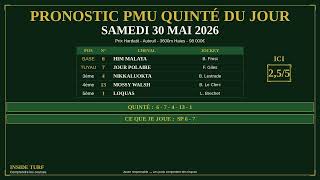 Mon Analyse Du Quinté Du Samedi 30 Mai 2026 Prix Hardatit - Auteuil