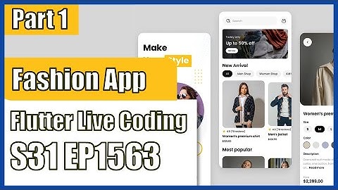 [Flutter] Flutter Live Coding EP1563 (Fashion App Part 1)