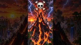 VOLCANO House Build Tutorial In Minecraft — NOOB VS PRO CHALLENGE — Maizen Parody