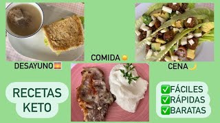 🥗RECETAS KETO. Qué como en un día KETO. Dieta CETOGÉNICA.