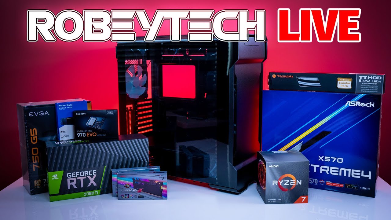 Robeytech How to Build a PC - Robeytech Live - $2700 Build - Ryzen 3800x / 2080Ti ...