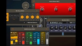 Massive Ambient Guitar - Bleass Shimmer - BLACKHOLE - Attack Softener - FAC Chorus - iPad Demo