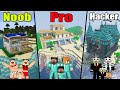 Minecraft: How to build a Beach House like a NOOB,  PRO or HACKER