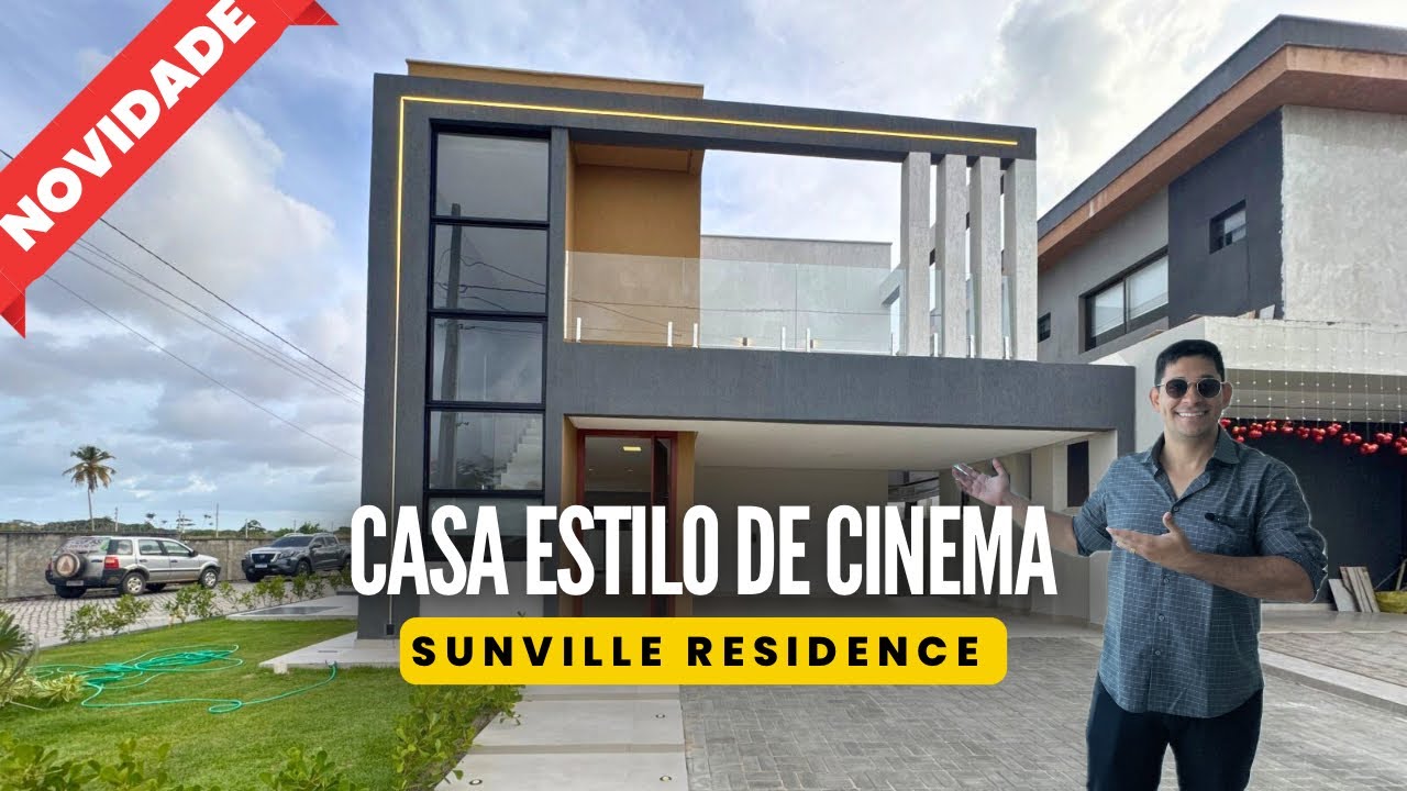 🟢 CASA ESTILO DE CINEMA NO SUNVILE RESIDENCE | 4 QUARTOS | CLOSET | DE ESQUINA 