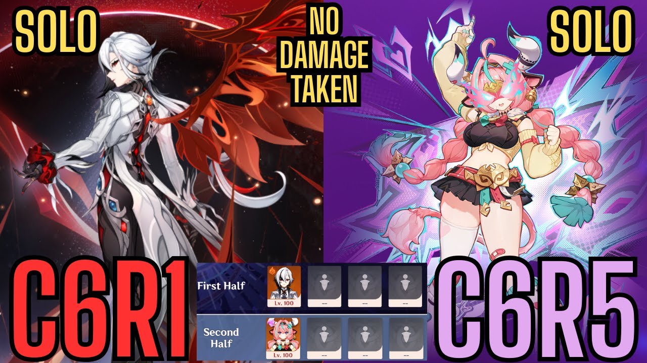 C6 Arlecchino and C6 Varesa SOLO the new 6.3 Spiral Abyss (NO DAMAGE TAKEN) | Genshin Impact