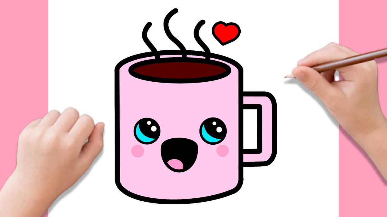 CUTE MUG How to draw cut mug Kawaii ❤ Dibujos Desenhos Kawaii, Desenhos  para Desenhar 