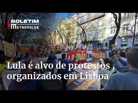 Lula é alvo de protestos organizados pela extrema direita em Lisboa