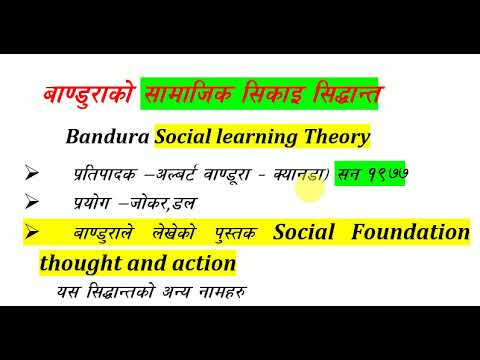बाण्डुराको सिकाइ सिद्धान्त  शिक्षक सेवा आयोग Bandura Social learning Theory