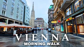 Vienna Austria 🇦🇹 Walking Tour, Vienna Snowfall in the Morning 4K UHD