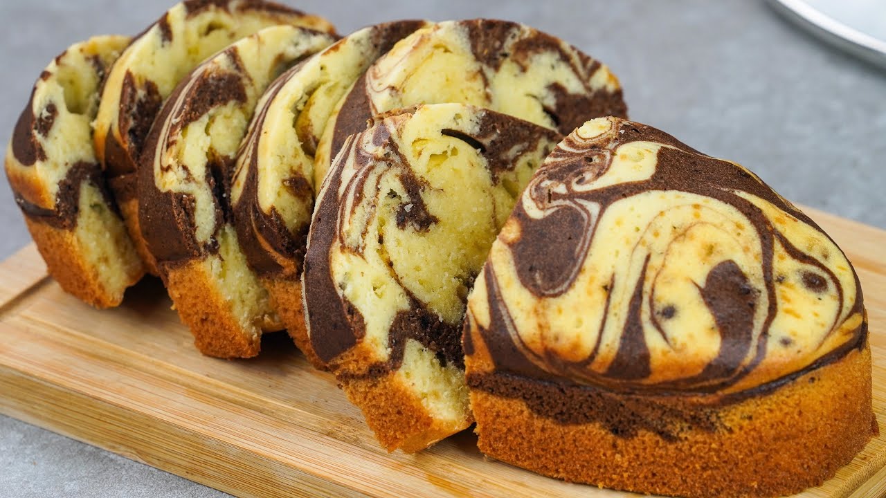 Marble Cake Without Oven | Chocolate Vanilla Cake Recipe | How to Make Perfect Marble Cake
