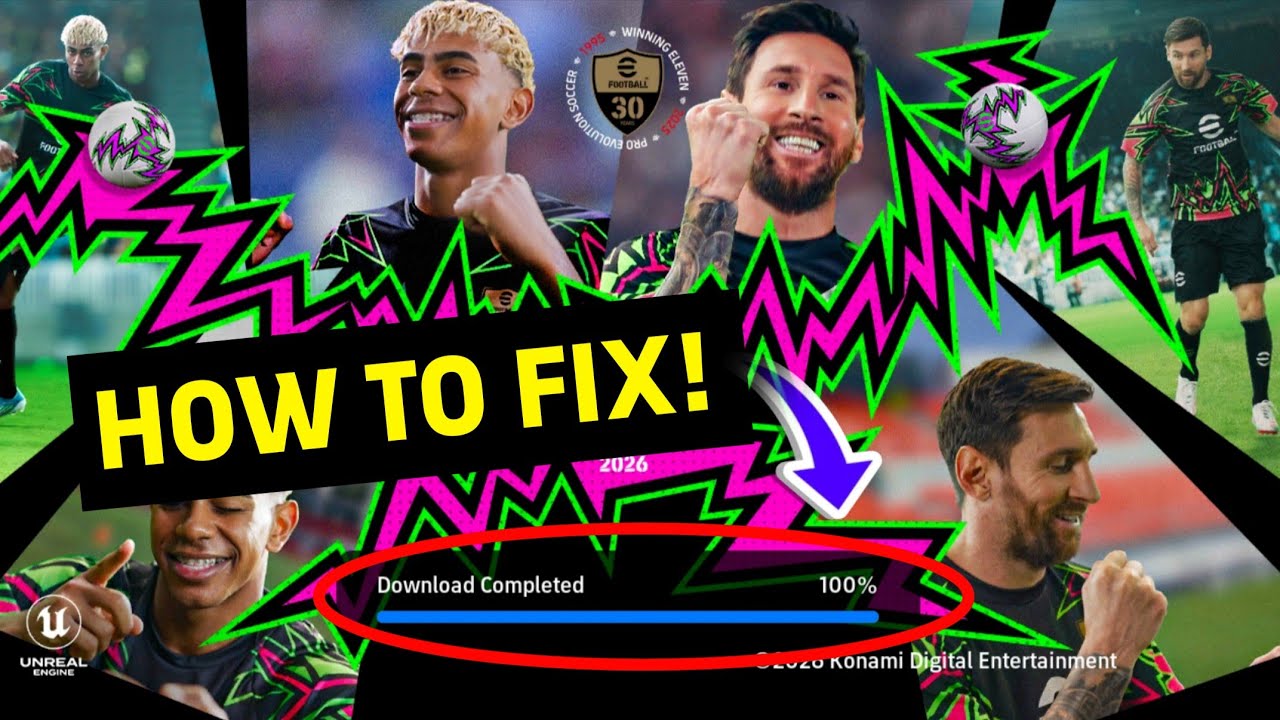 How to fix "Download Completed" not working in eFootball 2026, How to ...