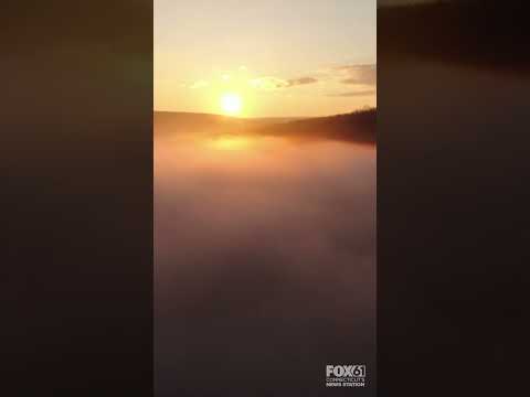 Winter sunrise over