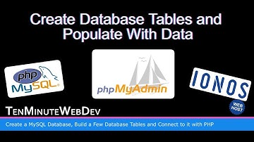 Create MySQL DB Tables in PHPMyAdmin on IONOS Web Hosting