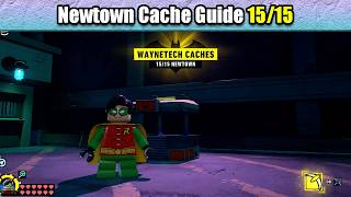Newtown Waynetech Cache Guide - All 15/15 Locations | Lego Batman 4 Legacy of the Dark Knight