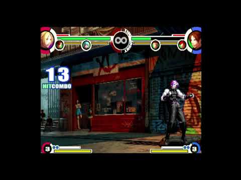 KoF XI Kyo crossup single qs to Adelheid backturned near corner combo