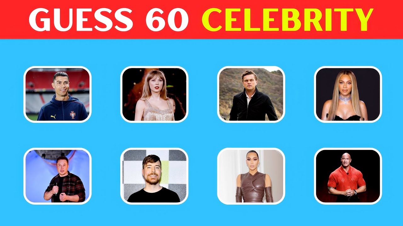 Guess The Celebrity In 3 Seconds | 60 Most Famous People In The World
