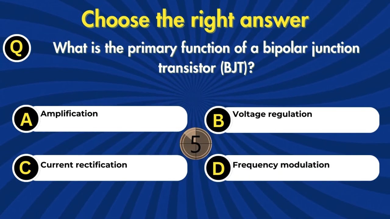 MCQ on Bipolar Junction Transistor BJT | Electrical Engineering