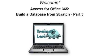 Access Build a Database Part 3
