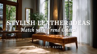 Amazing Ways to Pair Leather Accents with 2025 Aesthetic Colors for Pure Interior Elegance!