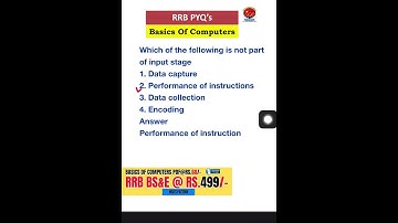 RRB Exam 2024 | Basics Of Computers MCQs -27 | Top Questions for Success! #railwayexam #rrbgroupd