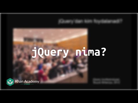 Video: JQuery-ni Ajax bilan ishlatish mumkinmi?