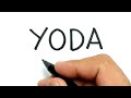 VERY CUTE, How to turn words YODA into baby yoda from mandalorian starwars