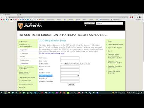How To Register for CCC ( Canadian Computing Competition )