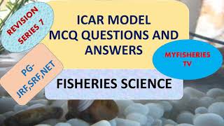 FISHERIES MCQ FOR ICAR-PG NET PHD SERIES