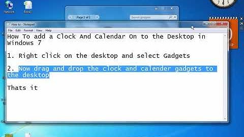 414  How To add a Clock And Calendar On to the Desktop in Windows 7
